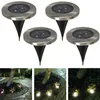 underground lamps Solar Waterproof Lamp Round Outdoor Decking 2 LED For Garden Road Decoration lights