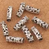 Alloy Hollow Lily Flower Tube Spacer Big Hole Loose Beads 120pcs/lot Tibetan Silver fit European Bracelet 22X7mm L1407