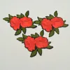 32pcs 2 1 '' piccolo fiore rosso verde patch ricamato patch floreali ferro da cucire su applique pizzo Venise283S