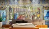 Aangepaste foto luxe 3d stereoscopisch behang klassieke Europese hand geschilderd HD olieverfschilderij achtergrond muur niet-geweven behang