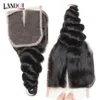 Brasileiro malaio peruano cabelo virgem tece 3 pacotes com fechamento de renda onda solta encaracolado 8a indiano cambojano remy cabelo humano c6065068