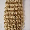 #613 표백 금발 금발 아프로 킨키 곱슬 머리 머리 100g 7pcs 로트 4A 4B 4B 4CAFRICAN AMERICA CLIP in Human Hair Extensions273a