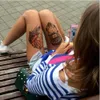 クールな美しさの偽の袖タトゥーの防水ボディアートバック手描きのボディアートバック手描きボディアートバック手描き