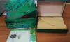 Fornecedor de fábrica verde caixa original papéis relógios de presente caixas bolsa de couro cartão para 116610 116660 116710 116613 116500 116520 116515 2