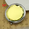 50pcs 12colors Cosmetic Compact Mirrors Crystal Magnifying Multi Color Make Up Makeup Tools Mirror Wedding Favor Gift X038