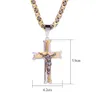 Hänge halsband rostfritt stål män hänge halsband Jesus Crucifix charmkedjan halsband för kvinnor mode hip hop smycken tillbehör8198216