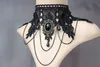 Collier de mariée gothique vampire en perles de dentelle 2017 en stock 3240 cm de longueur fée dentelle Lady Punk collier détachable pour les mariages E5741577