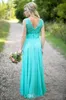 New Arrival Bridesmaid Dresses Scoop Neckline Chiffon Floor Length Lace V Backless Long Bridesmaid Dresses for Wedding