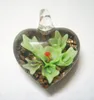 10 sztuk / partia Multicolor Heart Murano Lampwork Szkło Wisiorki Biżuteria Akcesoria do DIY Craft Gift PG01