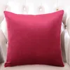 Multi Size Plain Velvet Fabric Pillow Cushion Cover Home Office Sofa Chairs Lumbar Back Cushion Set Europe style Decor Pillow Cases