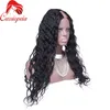 Full Lace Peruvian Virgin Human Hair Body Wave U Part Paryk för Black Women Natural Hairline Mellandel 2 "X4" Upart Wig Glueless