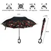 Windproof Foldable Reverse Inverted Rain Umbrella Double Layer Auto Support Rain Protection Inside Out CHook Car Hands45427819204371