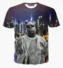 Nouvelle mode 2017 hommes/femmes été hauts t-shirts impression 3D caractère Biggie Smalls à manches courtes t-shirt cool homme t-shirt