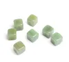 7 pièces d'aventurine verte dégringolée naturelle sculptée Cube cristal Reiki guérison pierres semi-précieuses avec une pochette gratuite
