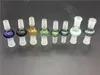 다채로운 표준 유리 어댑터 물 담뱃대 그릇 어댑터 유리 물 파이프 봉 석유 장비에 대 한 14-14mm 남성 18-18mm 남성 14-18mm 여성 유리 어댑터