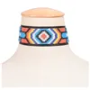 Hot Sale Exaggerated Mosaic Color Choker Necklace for Women Chunky Bib Necklace Retro Fashion Necklaces Party Jewelry Gifts Free Shipping