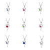 Brand new Austrian crystal necklace floating pendant female alloy ornaments WFN090 (with chain) mix order 20 pieces a lot