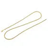 Märke DIY Kedjor Halsband för hängsmycke Män / Kvinnor Smycken Guldfärg Rostfritt stål 3mm Twisted Rope Chain Partihandel