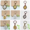 12Pcs St. Christopher Key Rings Medal The Automobile-2 Inch Large Automobile Travel Protection Keychain