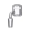 Quartz Thermique Banger Doubler Tube Accessoires Fumeurs Clou pour Conduites D'eau En Verre Bongs 100% vrai quartz SKGA576