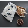 Blauer Fisch-Leinenbeutel mit Kordelzug, 9 x 12 cm, 10 x 15 cm, 13 x 17 cm, Packung mit 50 Stück, Party-Süßigkeitssack, Make-up-Schmuck, Geschenkverpackung