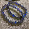 Moonlight Stone Natural Crystal Armband Natural Blue Light Labradorite Gemstone Bead Stretch Armband6944487