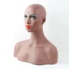 Realistische weibliche schwarze afroamerikanische Fiberglas-Mannequin-Dummy-Kopfbüste für Spitzenperücke und Schmuckdisplay EMS 211q6258091