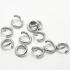 Anillo abierto de acero inoxidable fuerte, anillo dividido, 5x1mm, 6, 1mm, 7, 1mm, 8, 1mm, joyería, plata pulida, moda D317f