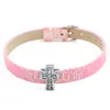 wholesale 100pcs 8mm PU Leather Sparkly wristband bracelet fit for 8mm slide charms & letters DIY charms