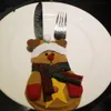 Julporslin Väskor Matsal Restaurang Bord Juldekoration 3styles Snowflake Kniv Fork Holder Socks Porslin Väskor