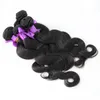 Virgem Do Corpo Do Cabelo Humano onda de água tecer Natural Preto 5 pcs brasileiro weave cabelo remy cabelo feixes de casal desenhado, nenhum derramamento, emaranhado livre