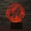 Abstrakter Raum 3D Optische Illusion Bunte Lichtwirkung USB Powered LED Decoration Night Light Desk Lamp2882