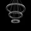 Moderna ljuskronor Crystal Diamond Ring LED Crystal Chandelier Light Pendant Lamp 3 Circles Olika storleksläge