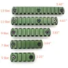 Olivgrön anodiserad 5,7,9,11,13 spår Picatinny/Weaver Railsektioner för Key Mod Handguards System Aluminium Fri frakt