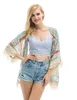 Оптовые - 2021 Женская Летняя Блузка Сексуальная Флористическая Рубашка Свободные Кимоно Кардиган Повседневная Куртка Топы