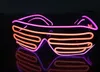 New LED Double color blinds glowing Glasses El Wire led DJ flashing glasses Halloween Christmas Birthday Party 15color