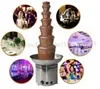 Fashion Commercial 7 Tiers Electric Chocolate Fountain Fondue Maker Adjustable Luxury Stainless Steel 43x103cm for Wedding Party H1163659