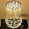 Modern Crystal Chandeliers Hanging Lamps Fixtures GU10 90~260V Led Living Room Dinning Room Crystal Ball Lighting LLFA