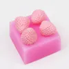 3D 딸기 모양의 실리콘 금형 DIY 젤리 수지 찰흙 보석 펜다 공예 도구 금형 케이크 장식 도구를 삭제