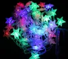 Decoración navideña, luz LED, 50 guirnaldas brillantes, impermeables, CC de 4,5 V, forma de estrella, banda de boda, guirnalda para exteriores, lámparas LED