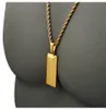 Collana con ciondolo a forma di lingotti a forma di cubo Hiphop, stella d'oro, da uomo, con ciondolo a forma di danza, catena intrecciata Franco, gioielli dorati Hip Hop