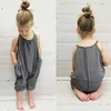 Tre färger flickor Jumpsuits One Piece Suspendering Kläder Baby Onesies Romper Kids Overaller Bomull Baklösa