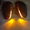 LED Rear-view Mirror Lights With Cover, Yellow Turn Signal Light + White DRL + LED Ground Lamp case for Mazda CX-5 2012~ON