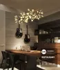 LED Moderna pendellampor Firefly Branch Hang Chandeliers Lights Fixture Home inomhusbelysning europeisk romantisk matsal sovrum hängande droplight 110 cm