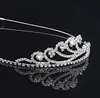 Meisjes kronen met strass bruiloft sieraden bruids hoofddeksels verjaardagsfeestje prestatie optocht kristallen tiara's bruiloft accessoires #BW-T025