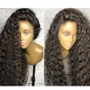 Transparent hd Full Lace Human Hair braided Wigs pre plucked water wave Brazilian 360 frontal Wig with Baby Hairs kinky curly front 130% Density