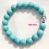 Trendy Gold Silver Buddha Bead Charm Armband Voor Vrouwen Mannen Elastische Ketting Turquoise Stone Beaded Armbanden Bangle Unisex Vintage Sieraden