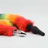 Neuer Regenbogen farbenfrohe Analstecker Tail Faux Tail Butt Plug Animal Roleplay Cat Tail Cosplay Sex Produkte Erotische Sexspielzeug 070148882252