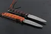 2 kolory Szwajcarskie stalowe nóż składany Damaszek Nóż z drewna kwasu EDC Noże kieszonkowe z skórzaną osłoną