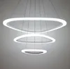 4 Ring Acryl kroonluchter moderne ronde hanglamp 90-260V 64 88 100 cm eenvoudige persoonlijkheid hanger lampen llfa323r